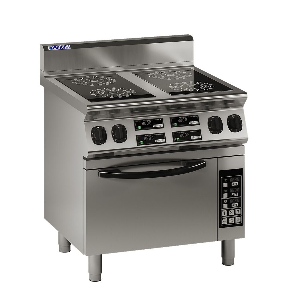 Luus ER7-4B - 4 Zone Electric Induction Cooktop with Electric Oven