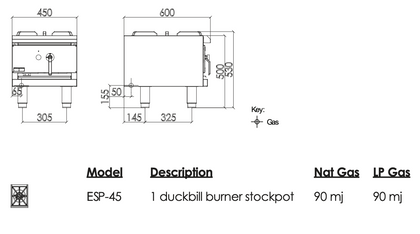 Luus Element ESP-45 Freestanding Stockpot 450mm