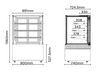 Bromic FD4T0900C 900mm 4 Tier Cold Food Display