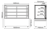 Bromic FD4T1500C 1500mm 4 Tier Cold Food Display