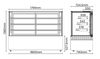 Bromic FD4T1800C 1800mm 4 Tier Cold Food Display