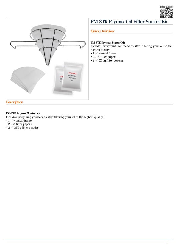 FM-STK Frymax Oil Filter Starter Kit