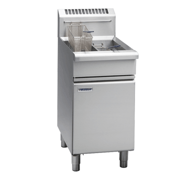 Waldorf 800 Series FNL8226G - 450mm Twin Pan Gas Fryer Low Back Version - LPG