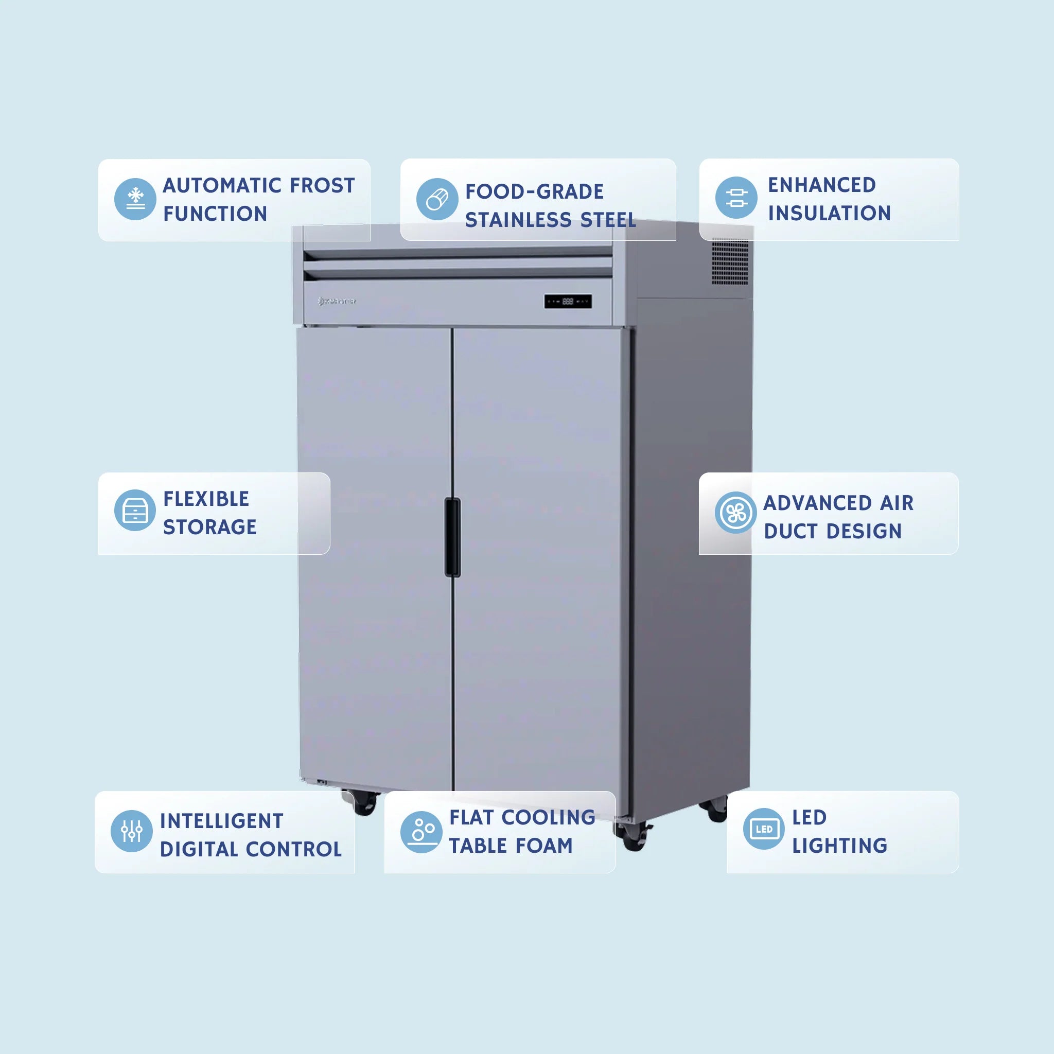 Upright Two Doors Dual Temperature - HT45-2RF-N