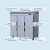 Upright Six Half Doors Freezer - HT65-6F-N