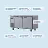Under Counter Refrigerator - 2 door - HS15-2R-N