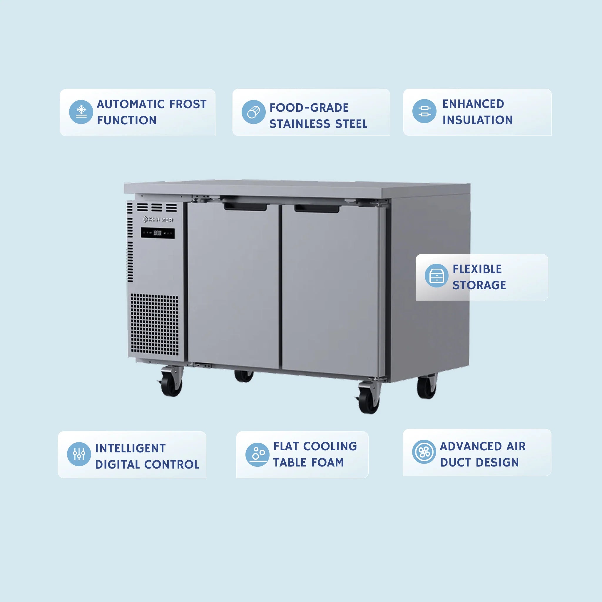 Under Counter Freezer - 2 door - HS12-2F-N