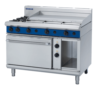 Blue Seal Black Series GE508A 1200mm Gas Combination 2 Burner Cooktop with 900mm Griddle