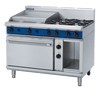 Blue Seal Black Series GE508B 1200mm Gas Combination 4 Burner Cooktop with 600mm Griddlek
