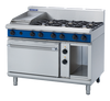 Blue Seal Black Series GE508C 1200mm Gas Combination 6 Burner Cooktop
