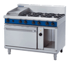 Blue Seal Black Series GE58C Gas Combination 6 Burner and Griddle