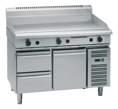 Waldorf 800 Series GP8120G-RB - 1200mm Gas Griddle Refrigerated Base - Natural Gas