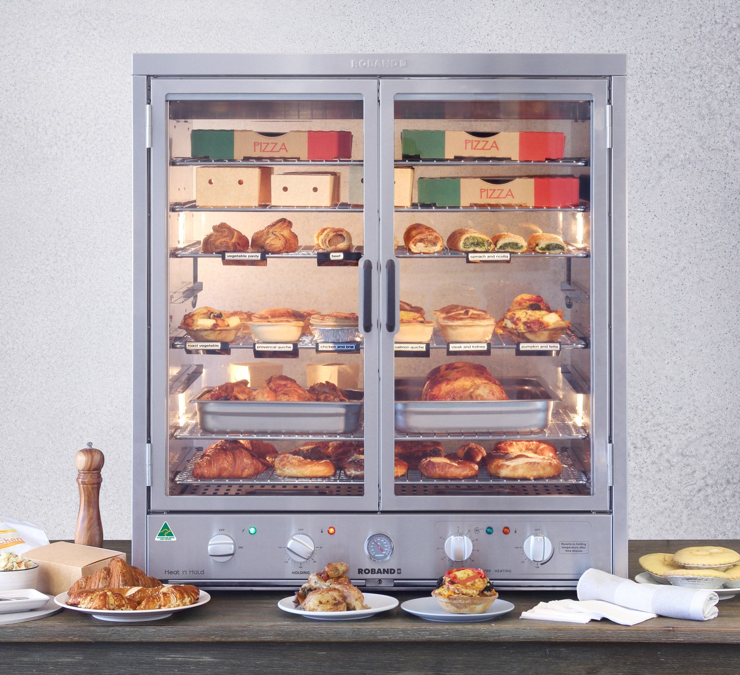 Roband H200R - Heat n Hold Food Warmer - Sliding Glass