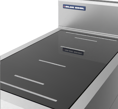 Blue Seal Evolution Series IN512F-CB 450mm Two Full Area Induction Cooktop on Cabinet Base