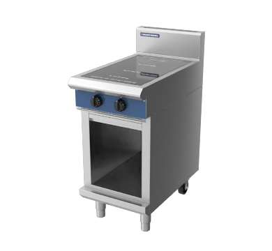 Blue Seal Evolution Series IN512F-CB 450mm Two Full Area Induction Cooktop on Cabinet Base