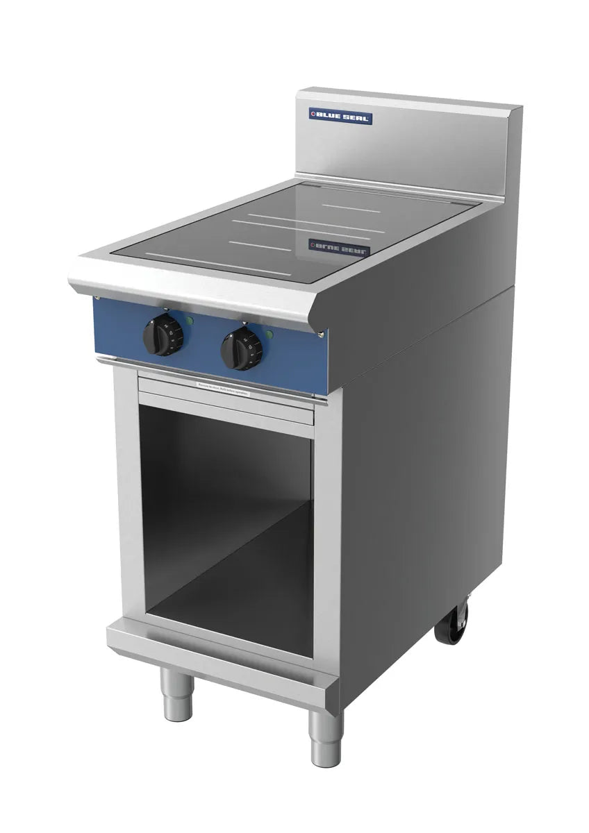 Blue Seal Evolution Series IN512R3-CB 450mm Two Round Induction Cooktop on Cabinet Base