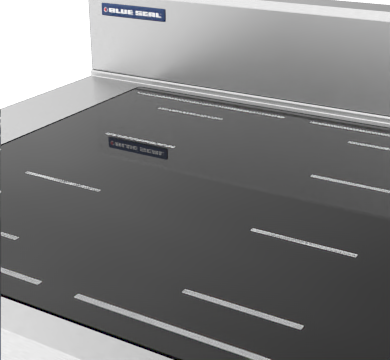 Blue Seal Evolution Series IN514F-CB 900mm Four Full Area Induction Cooktop on Cabinet Base