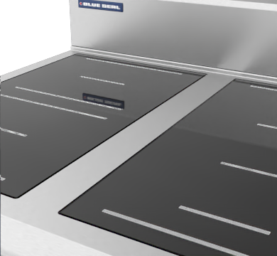 Blue Seal Evolution Series IN514R5F-B 900mm Four Induction Benchtop Cooktop with Full Square and Round Zones