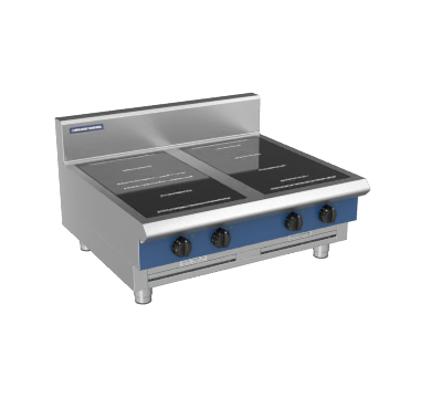 Blue Seal Evolution Series IN514R3F-B 900mm Four Induction Benchtop Cooktop with Full Square and Round Zones