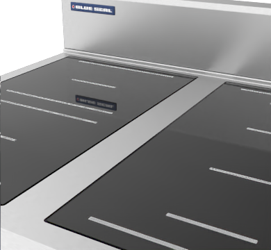 Blue Seal Evolution Series IN514R3-LS 900mm Four Round Zone Induction Cooktop on Leg Stand