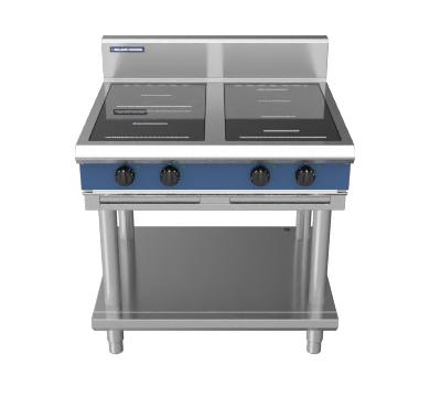 Blue Seal Evolution Series IN514R3-LS 900mm Four Round Zone Induction Cooktop on Leg Stand
