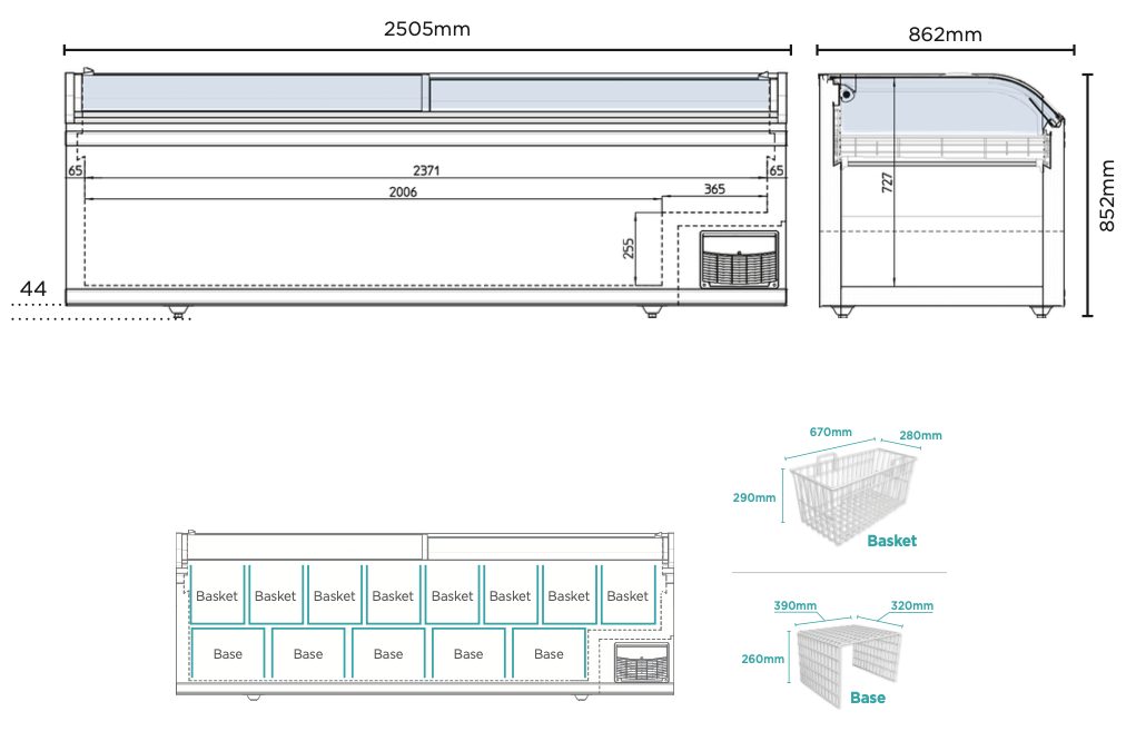 Bromic IRENE ECO 250 Island Freezer 815L