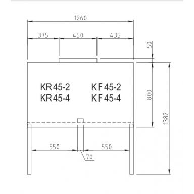 Turbo Air KR45-2-N(HC) Upright Two Door Fridge 1215L