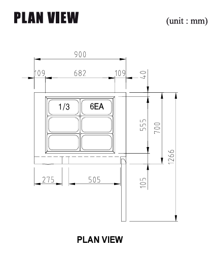 Turbo Air KSR9-1-N(HC) 900mm One Door Salad Prep Fridge 213L
