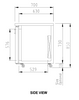 Turbo Air KSR9-1-N(HC) 900mm One Door Salad Prep Fridge 213L
