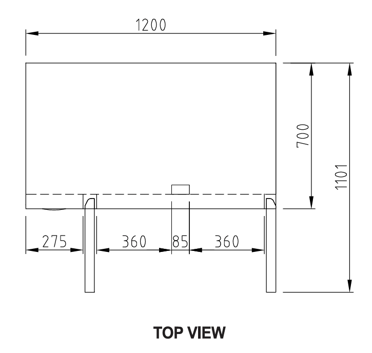 Turbo Air KUF12-2-N(HC)(600) 1200mm Two Door Under Bench Freezer 234L