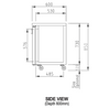 Turbo Air KUF12-2-N(HC)(600) 1200mm Two Door Under Bench Freezer 234L