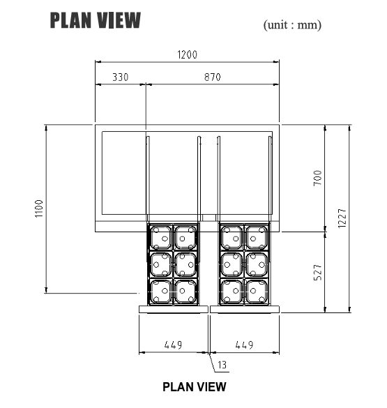 Turbo Air KUF12-3D-6-N(HC) 1200mm 6 Drawers Under Bench Freezer 311L