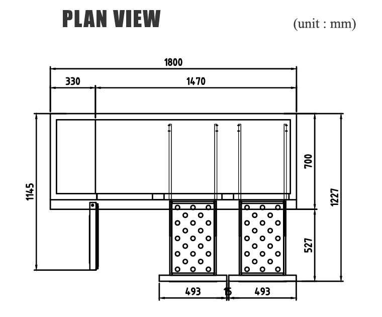 Turbo Air KUR18-2D-4-N(HC) 1800mm Under Bench Drawer Fridge 1 Door 4 Drawers 538L