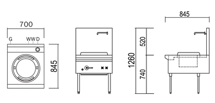 LKK 1B17 1 Burner Waterless Gas Wok – Chimney Burner