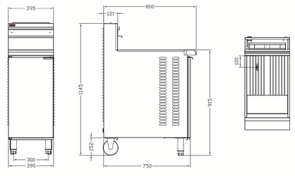 LKK GF4 2 Baskets Single Pan Gas Deep Fryer 25L