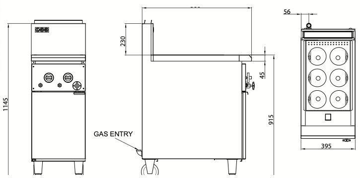 LKK PC40 Single Pan Gas Noodle & Pasta Cooker 400mm