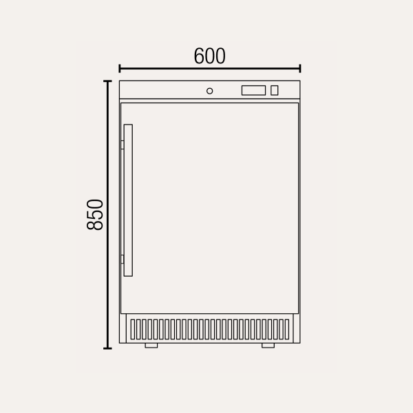 Exquisite MC210H One Solid Door Underbench Storage Refrigerators