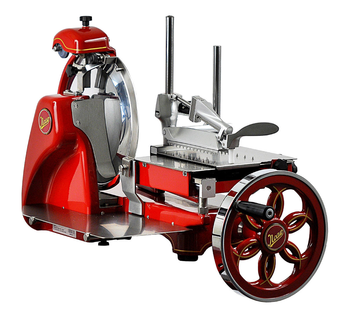 NOAW NS300M Retro Flywheel Meat Slicer - Red