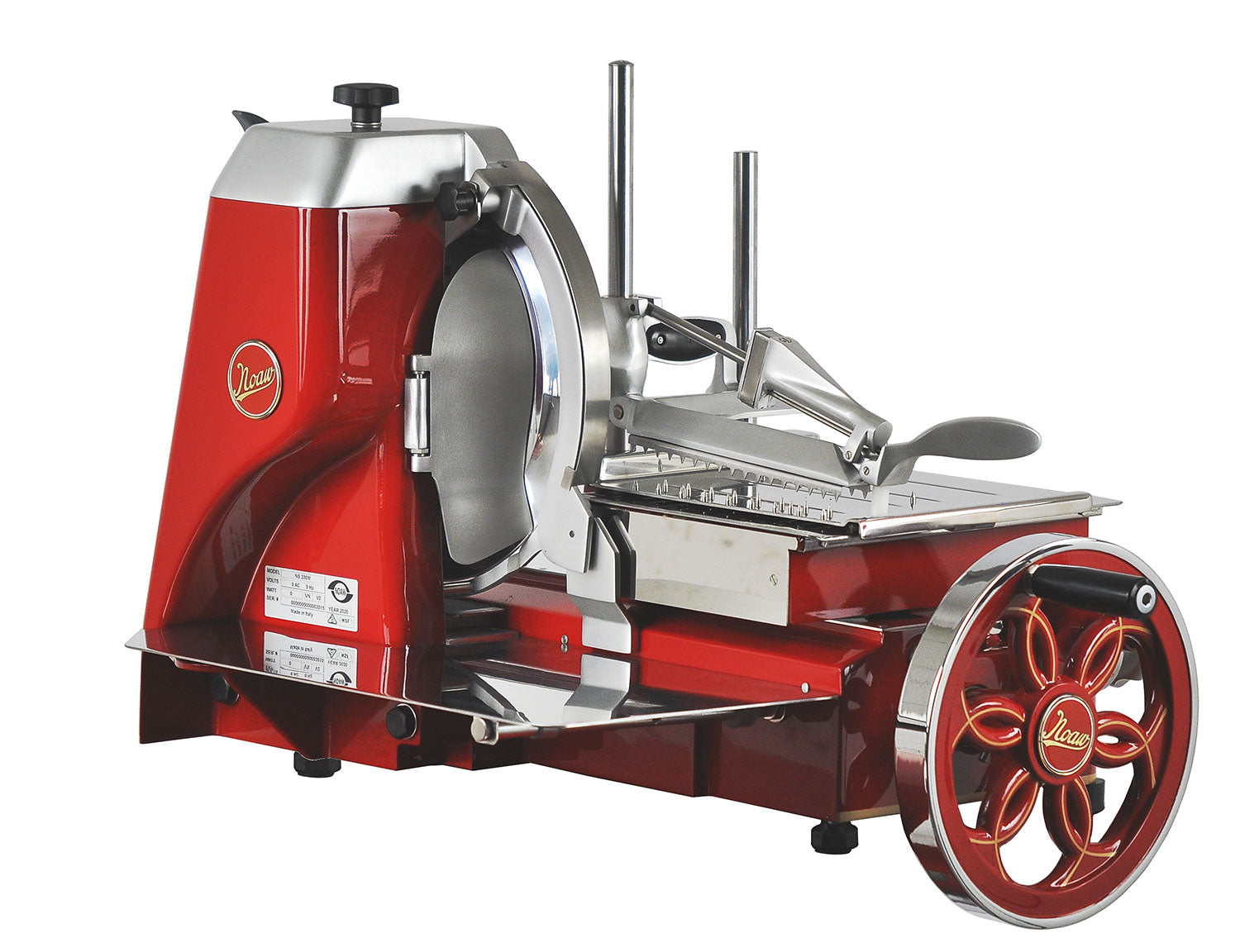 NOAW NS330M Heritage Flywheel Meat Slicer - Red