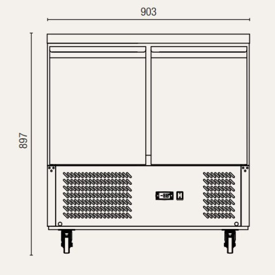 Exquisite SLC250 Two Solid Doors Underbench Storage Refrigerators – Static