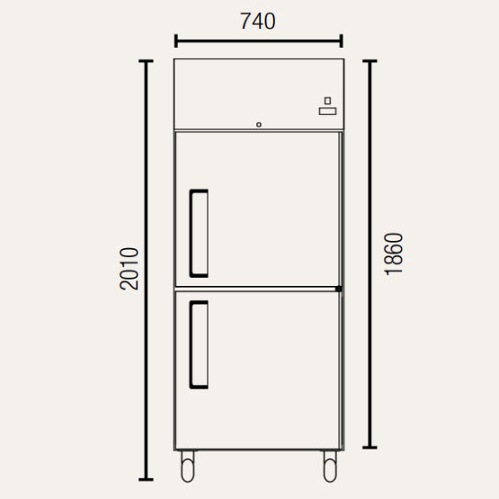 Exquisite GSC652H One Split Solid Door Upright Storage Refrigerators
