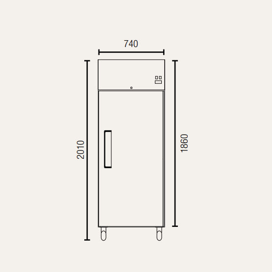 Exquisite GSF652H One Split Solid Door Upright Storage Freezers