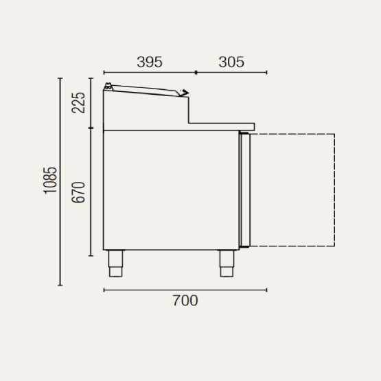 Exquisite MTC363H Stainless Steel Top Food Preparation Refrigerators