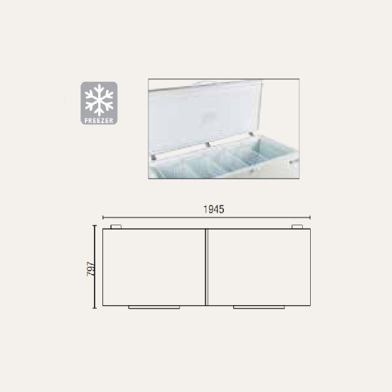 Exquisite ESS760H Stainless Steel Top Storage Chest Freezers