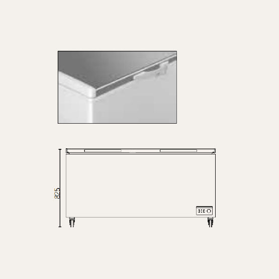 Exquisite ESS760H Stainless Steel Top Storage Chest Freezers
