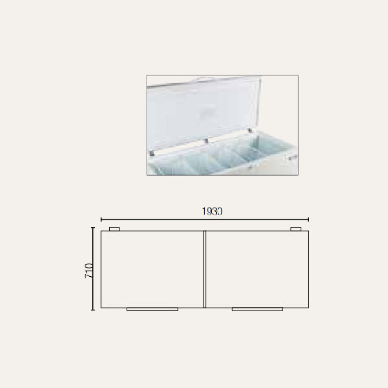 Exquisite ESS760H Stainless Steel Top Storage Chest Freezers