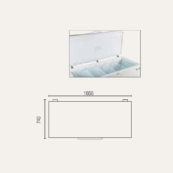 Exquisite ESS560H stainless steel top storage chest freezer view 4