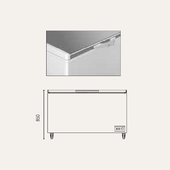 Exquisite ESS560H stainless steel top storage chest freezer view 5