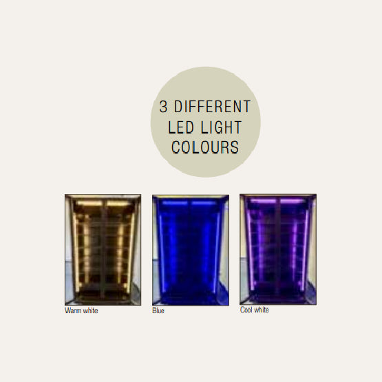 Exquisite DC700 - 2 Glass Doors Upright Display Fridge - Black Colour