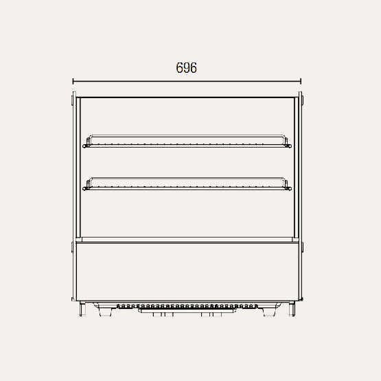 Exquisite CTC120 Counter Top Curved Cake Display Refrigerators